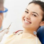 Girl at the dentist