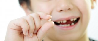 When does the first baby tooth fall out?