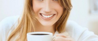 Darkening of teeth due to coffee