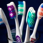 Multi-colored toothbrushes