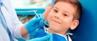 Child at the dentist